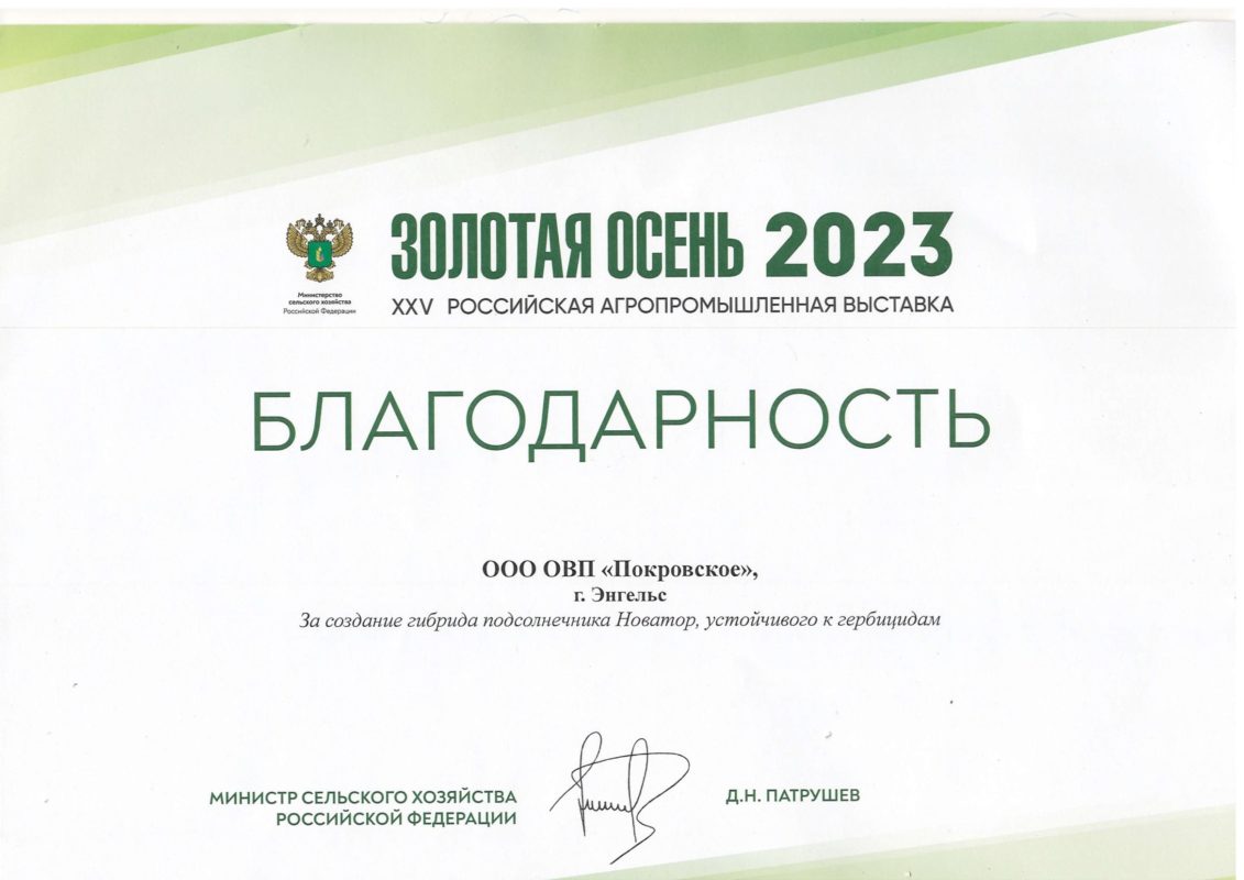 Благодарсность Золотая осень 2023-1